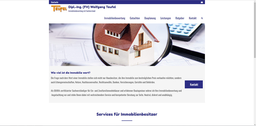 Internetseite Wolfgang Teufel