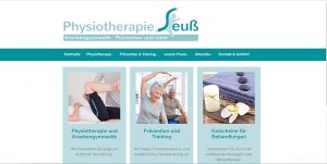 Internetseite für Physiotherapie Seuß in Alpen